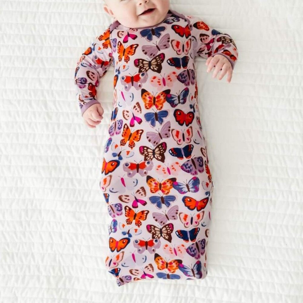 Little Sleepies Butterfly Kisses Infant Gown NEW NWT NIB